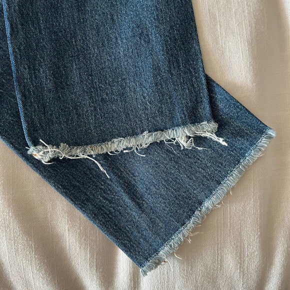 NWOT Frame Le High Straight Python-Print Leather Patchwork Jeans - Picture 9 of 12